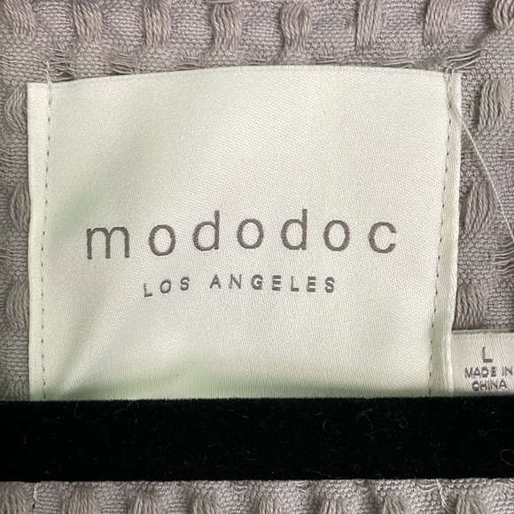 Mododoc gray cotton coat with hood. Size L - Picture 5 of 9